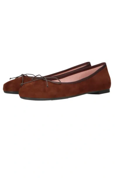Pretty Ballerinas Round Toe Ballet Flat In Brown