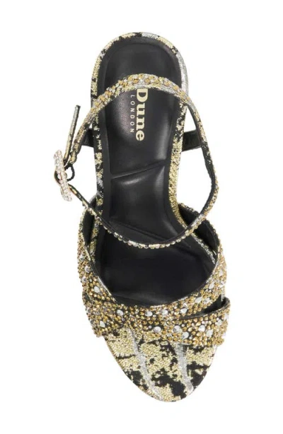 Dune London Mayve Ankle Strap Platform Sandal In Gray