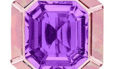 Goshwara Mélange Emerald-cut Stud Earrings In Pink