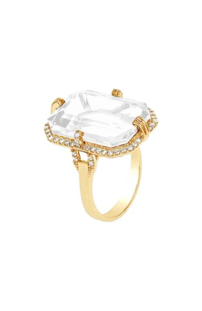 Goshwara Gossip Emerald Cut Ring In White