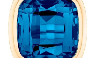 Goshwara Manhattan Cushion Cut Stud Earrings In Gold