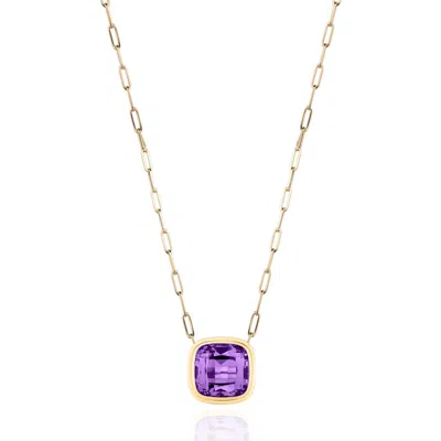 Goshwara Manhattan Cushion Pendant Necklace In Gold