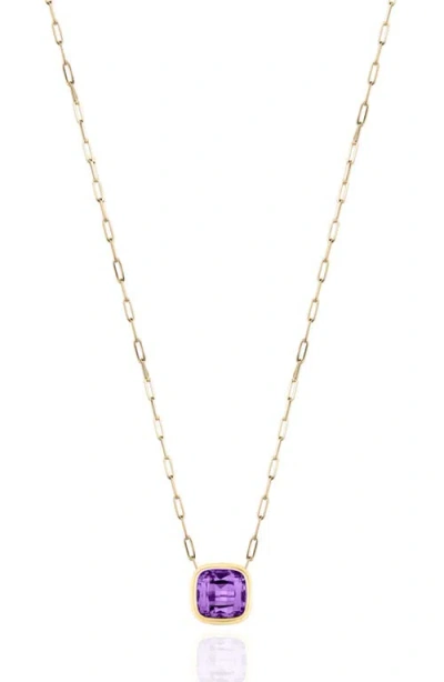 Goshwara Manhattan Cushion Pendant Necklace In Gold