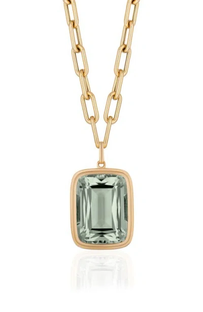 Goshwara Manhattan Cushion Pendant Necklace In Gold