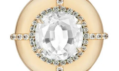 Goshwara Round Medallion Stud Earrings In Gold