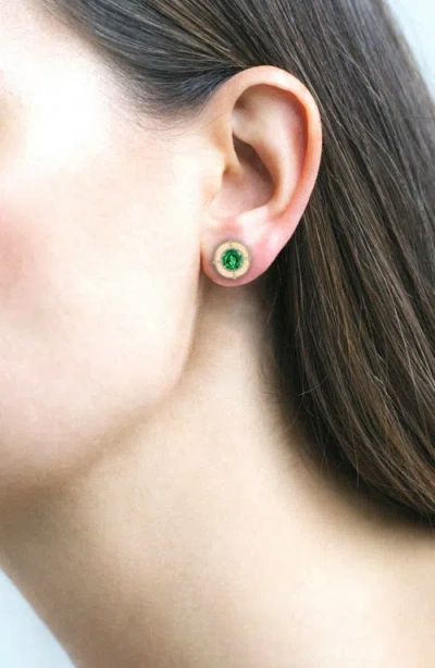 Goshwara Round Medallion Stud Earrings In Gold