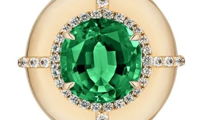 Goshwara Round Medallion Stud Earrings In Gold