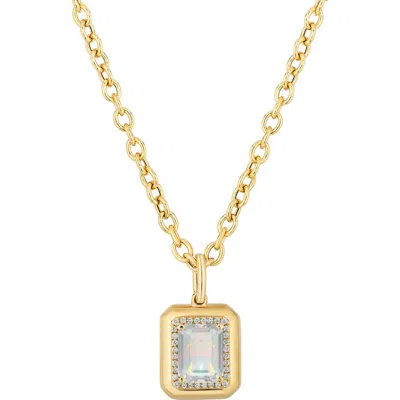 Goshwara Emerald Cut Pendant Necklace In Gold