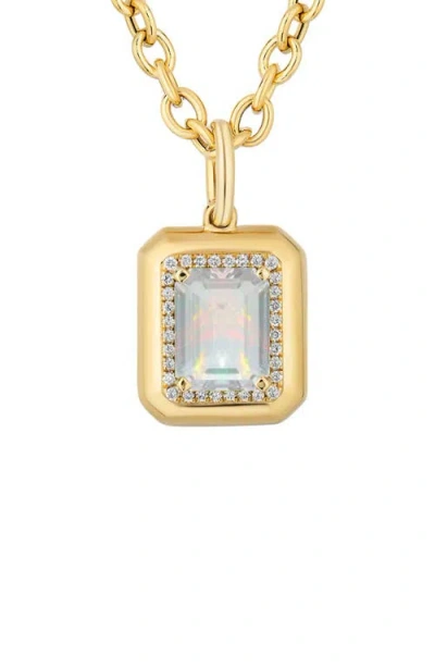 Goshwara Emerald Cut Pendant Necklace In Gold