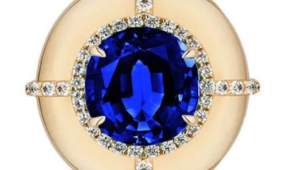 Goshwara Round Medallion Stud Earrings In Blue