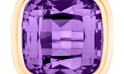 Goshwara Manhattan Cushion Cut Stud Earrings In Purple