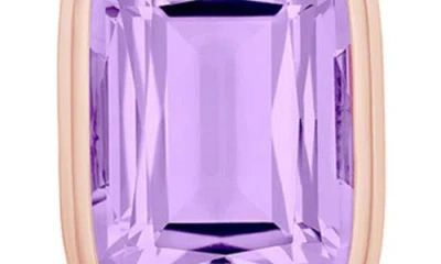 Goshwara Manhattan Cushion Pendant Necklace In Purple