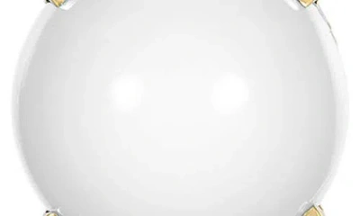 Goshwara Rock 'n' Roll Double Sphere Drop Earrings In White