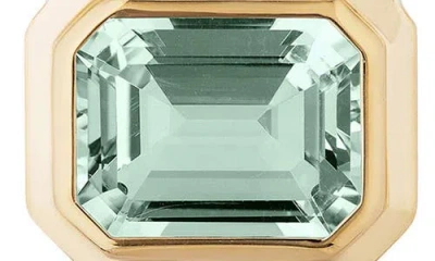 Goshwara Manhattan Emerald Cut Pendant Necklace In Gold