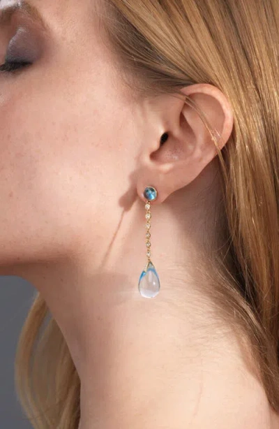 Goshwara Naughty Cabochon Drop Earrings In Blue