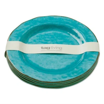 Tag Veranda Melamine Salad Plates Set Of Four Ocean Blue In Blue