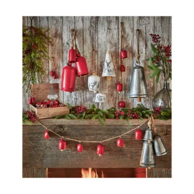 Tag Vine Bell Jute Rope Hanger Decorative Antique Silver In Silver