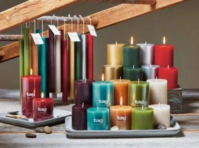 Tag Silver Metallic Pillar Candle Unscented Long Burning 80 Hours In Silver