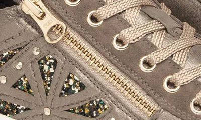 Nerogiardini Sparkle Side Zip Platform Sneaker In Gray