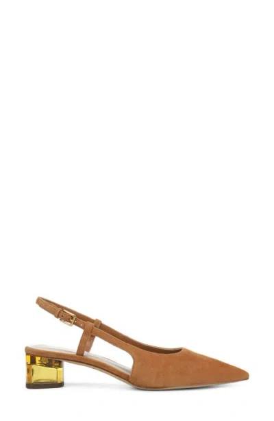 Sarto By Franco Sarto Amelie Slingback Pointed Toe Pump In Brown