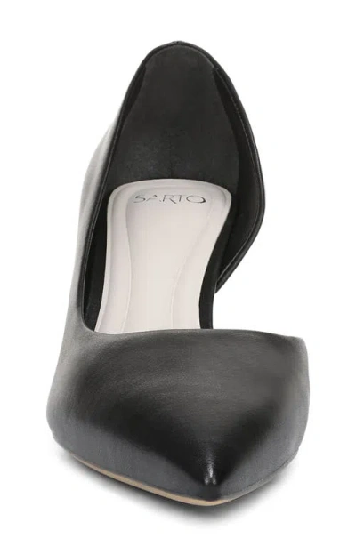 Sarto By Franco Sarto Tawny Pointed Toe Half D'orsay Pump In Black