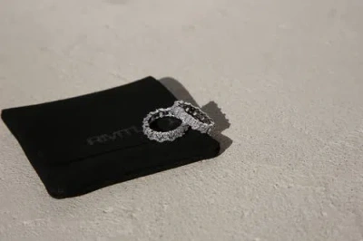 Rachelment Noir Ring In Silver