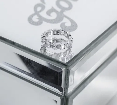 Rachelment Noir Ring In Silver