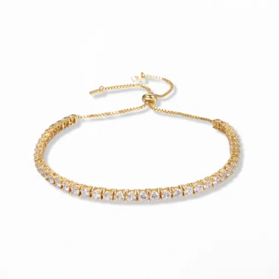Rachelment Essential Tennis Bracelet In Gold