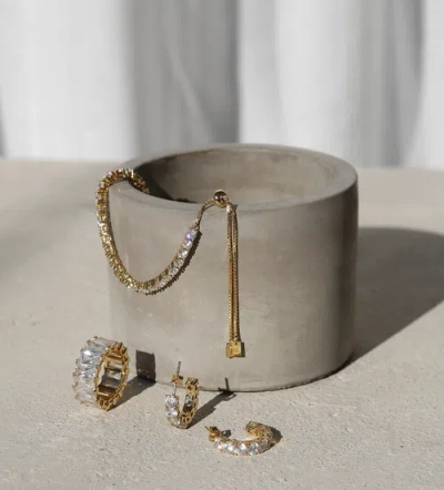 Rachelment Essential Tennis Bracelet In Gold