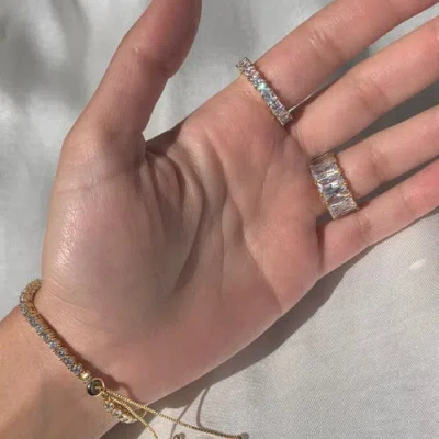 Rachelment Essential Tennis Bracelet In Gold