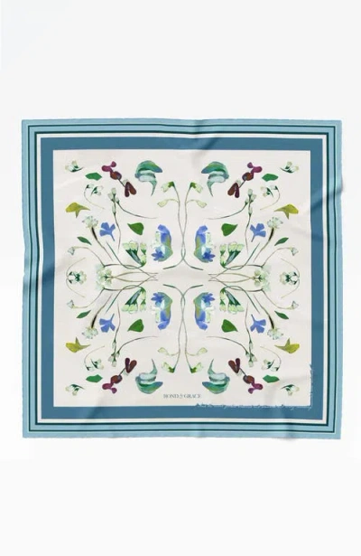 Bond & Grace Awakening Art Scarf In Blue