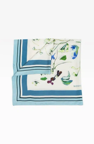 Bond & Grace Awakening Art Scarf In Blue