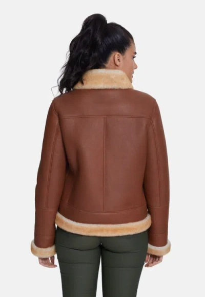 Furniq Uk Clementine Sheepskin Jacket In Red