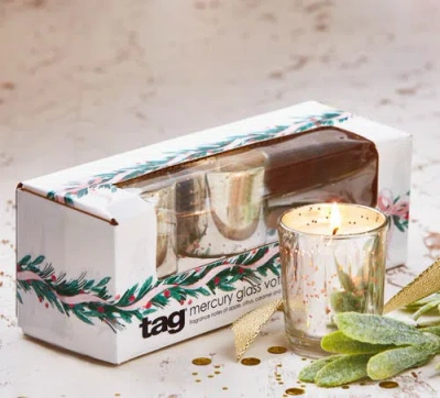 Tag Frosty Mercury Silver Votive Candle Scented Holiday Decor In Silver