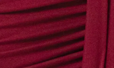 Jluxlabel Drape Cutout Strapless Body-con Maxi Cocktail Dress In Red