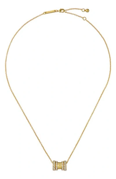 Ted Baker Romie Crystal Roll Pendant Necklace In Gold