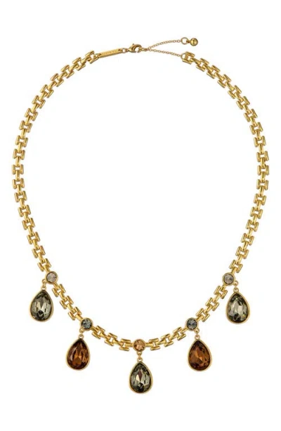 Ted Baker Davina Crystal Drop Necklace In Gold