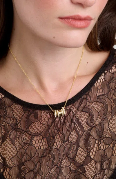 Ted Baker Romie Crystal Roll Pendant Necklace In Gold