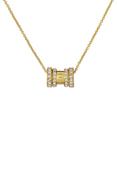 Ted Baker Romie Crystal Roll Pendant Necklace In Gold
