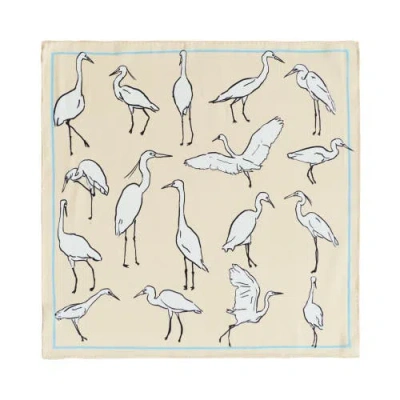 Lost Pattern Nyc "lost Cherries" Silk Pocket Square In Neutral