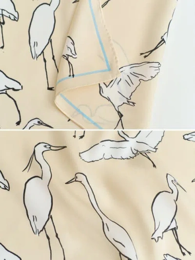 Lost Pattern Nyc "lost Cherries" Silk Pocket Square In Neutral