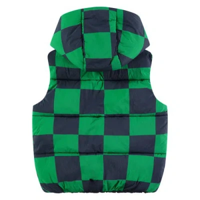 Stains And Stories By Babyface Reversible Puffer Hooded Vest In Multi