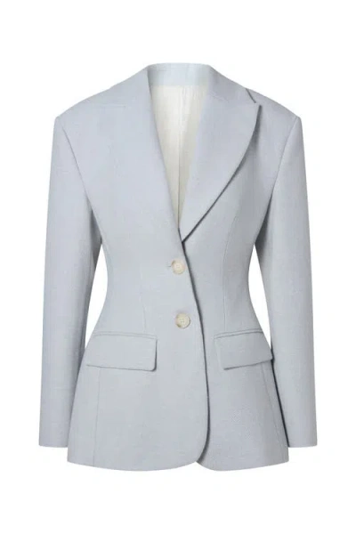 Malina Ella Tailored Peplum Blazer In Blue