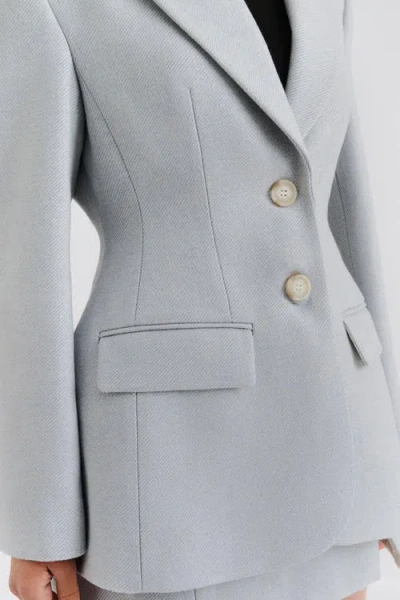 Malina Ella Tailored Peplum Blazer In Blue