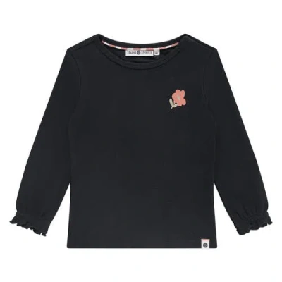 Stains And Stories By Babyface Ribbed Long Sleeve Top In Black