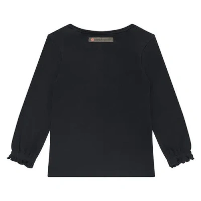 Stains And Stories By Babyface Ribbed Long Sleeve Top In Black
