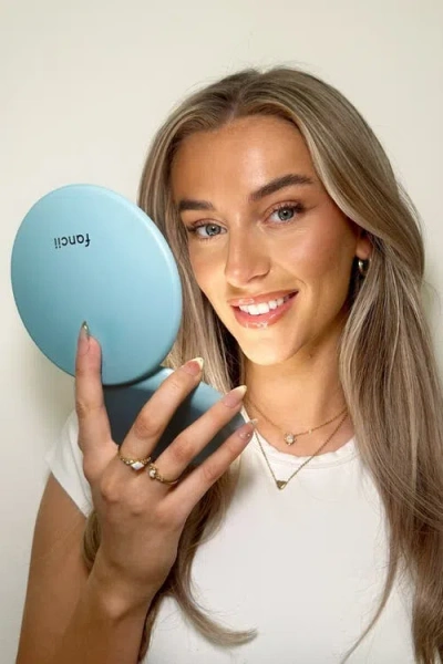 Fancii Taylor Led Compact Mirror In Blue