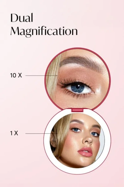 Fancii Taylor Led Compact Mirror In Red