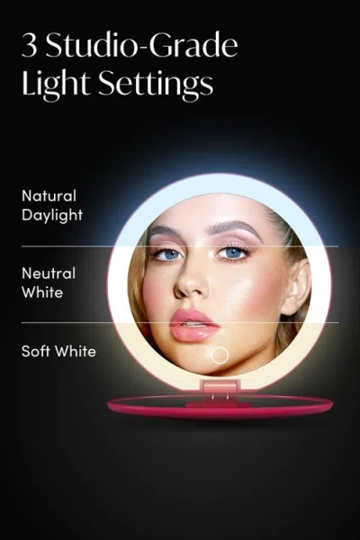 Fancii Taylor Led Compact Mirror In Red