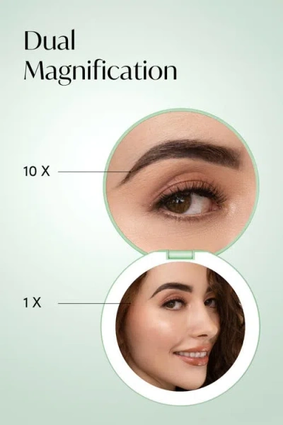 Fancii Taylor Led Compact Mirror In Green